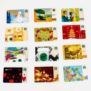 12 Starbucks Seasonal Gift Cards from 2000s (Empty) Good Used Condition